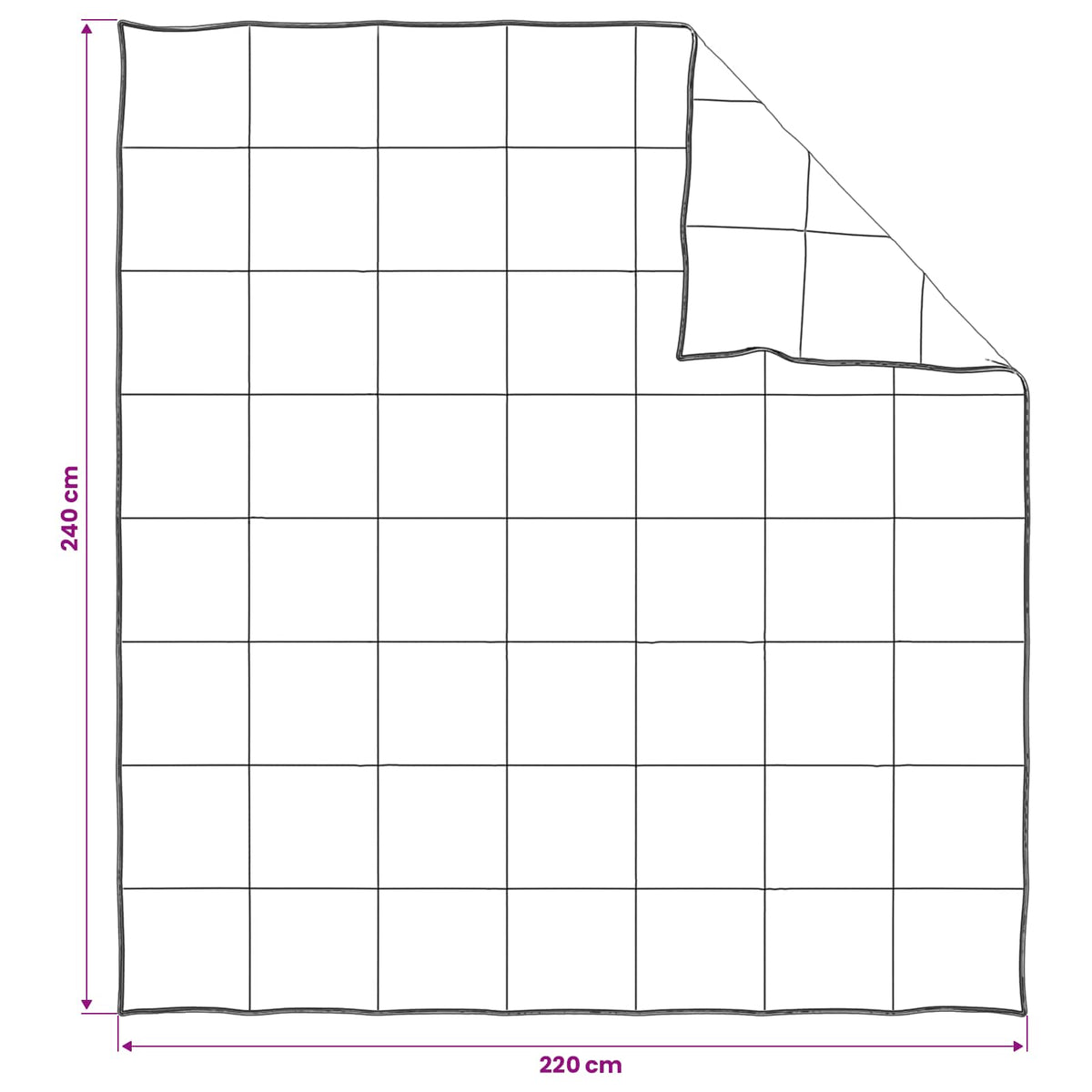 Set deka 2 kom. 240 x 220 cm Sve sezone Kapok vlakno Bež