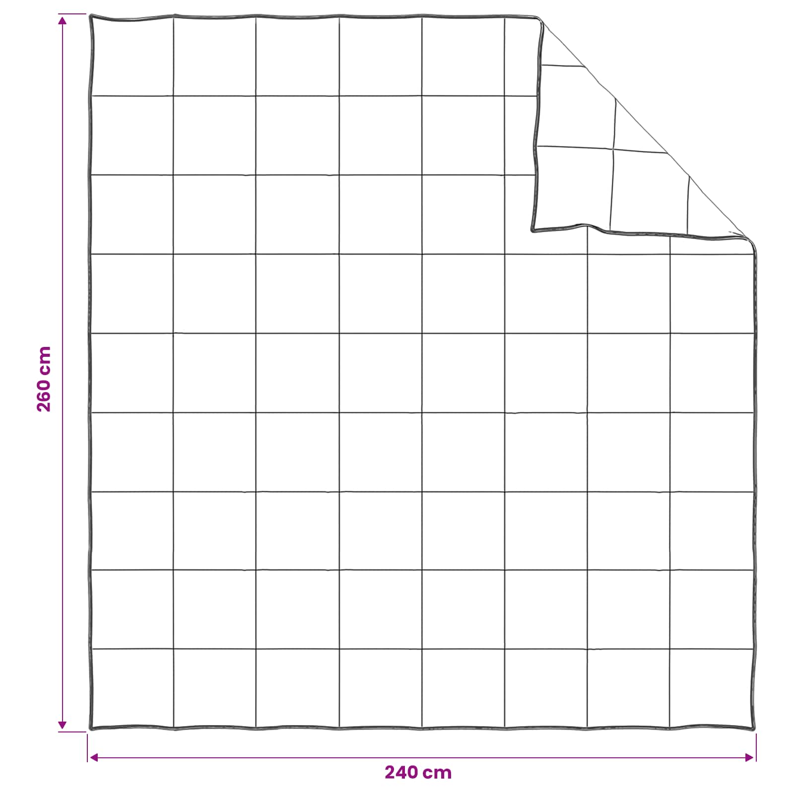 Set deka 2 kom. 260 x 240 cm Sve sezone Kapok vlakno Bež