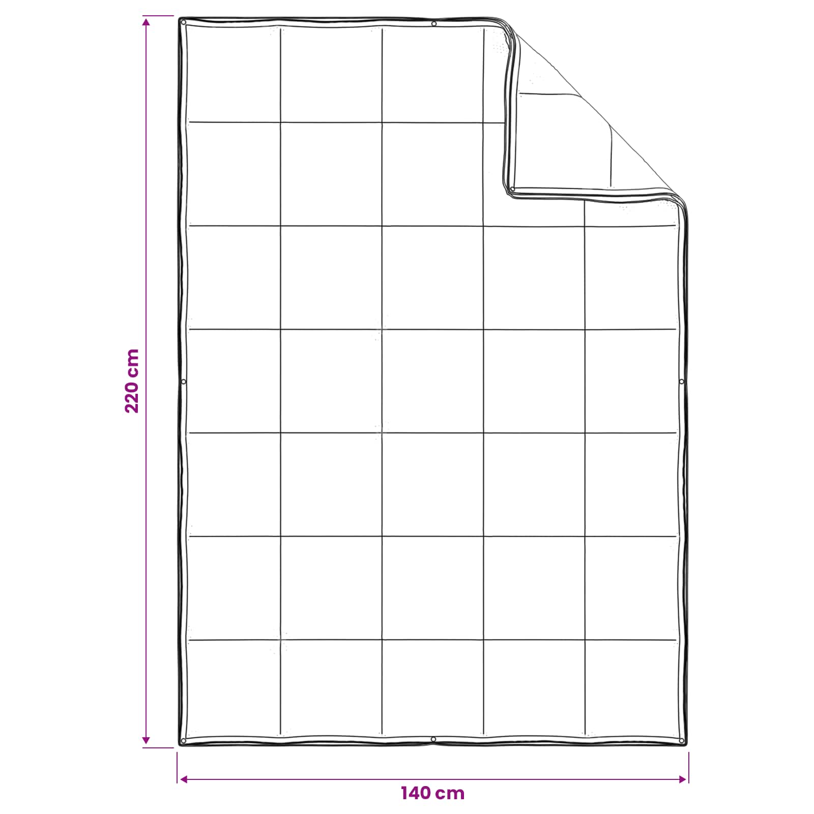 Set deka 2 kom. 140 x 220 cm Kapok i Poliester Bež