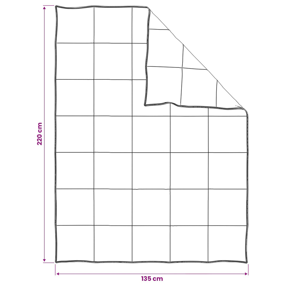 Posteljina i jastučnica 3 kom. 135 x 220 cm Zima 900 g/kom