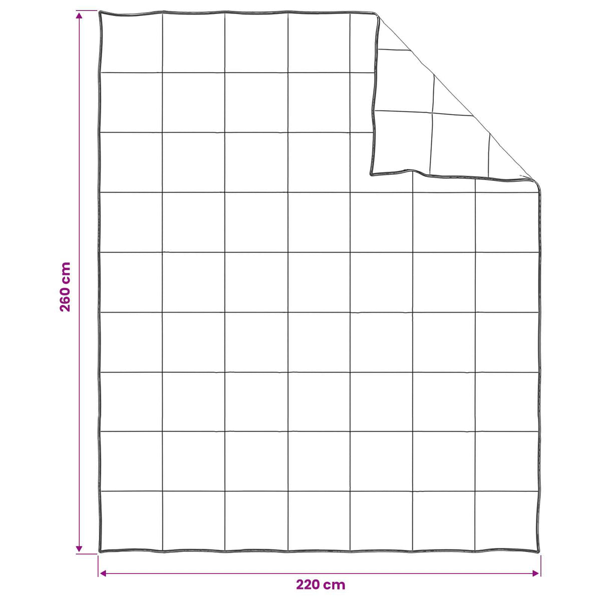 Posteljina i jastučnica 3 kom. 260 x 220 cm Zima 1320 g/kom