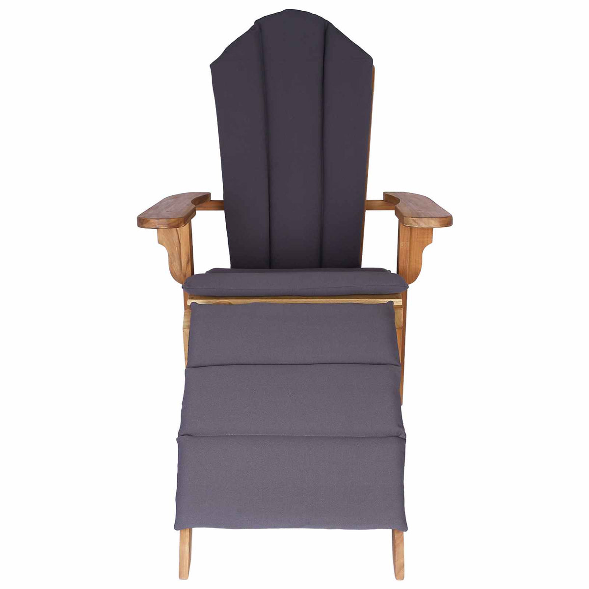 Vrtna stolica Adirondack s osloncem za noge Prirodna