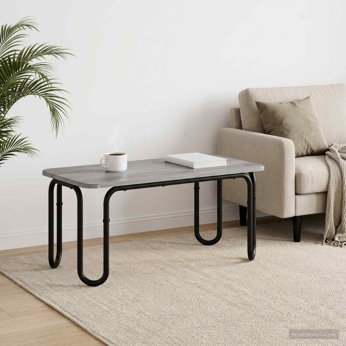 Stolić za kavu Siva Sonoma 100 x 50 x 45 cm Konstruirano drvo