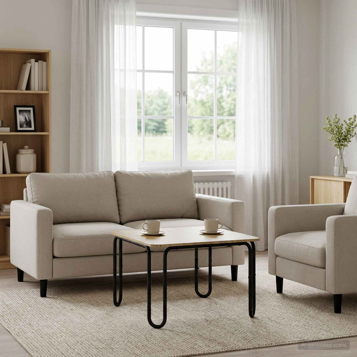 Stolić za kavu Hrast sonoma 100 x 100 x 45 cm Konstruirano drvo