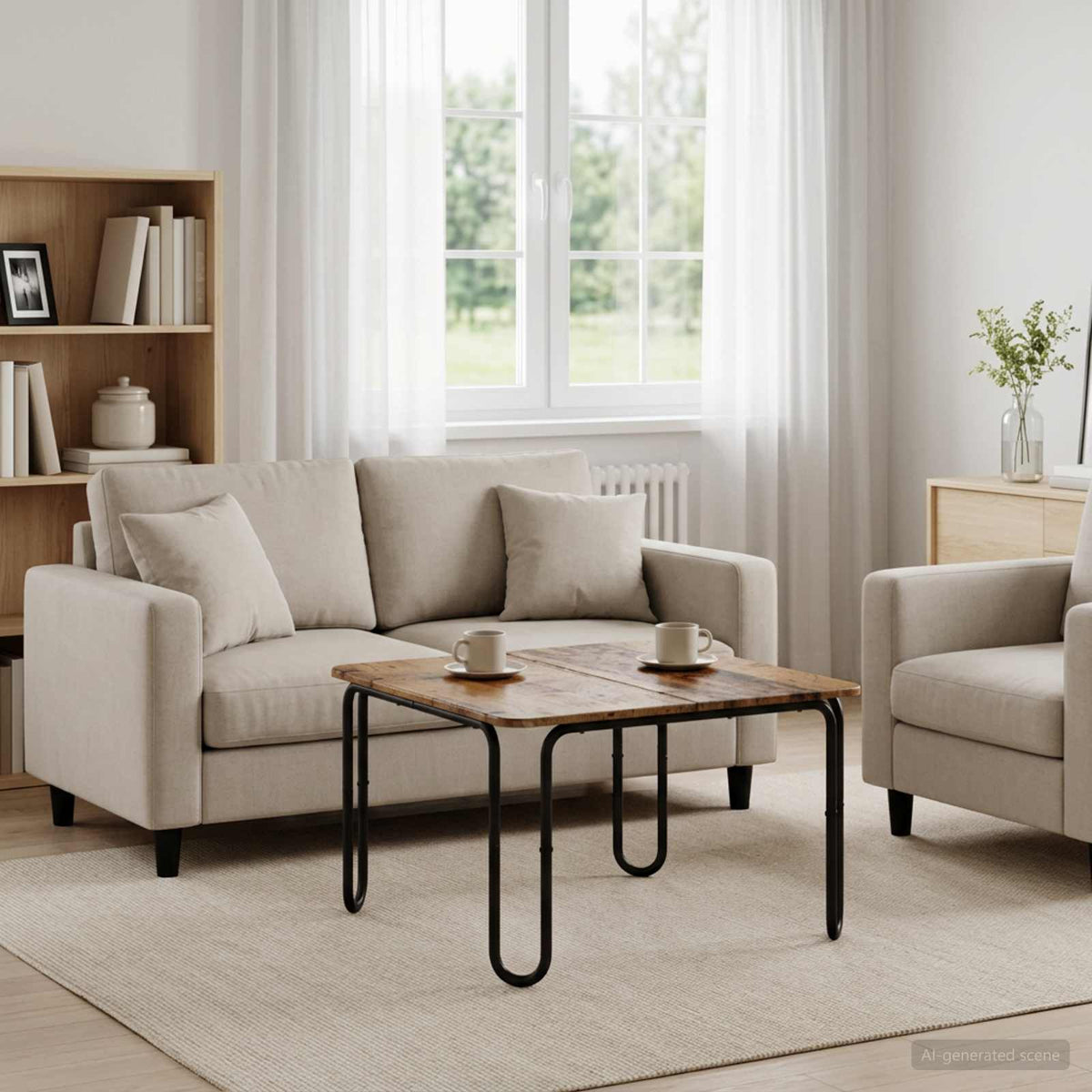 Stolić za kavu Staro drvo 100 x 100 x 45 cm Konstruirano drvo