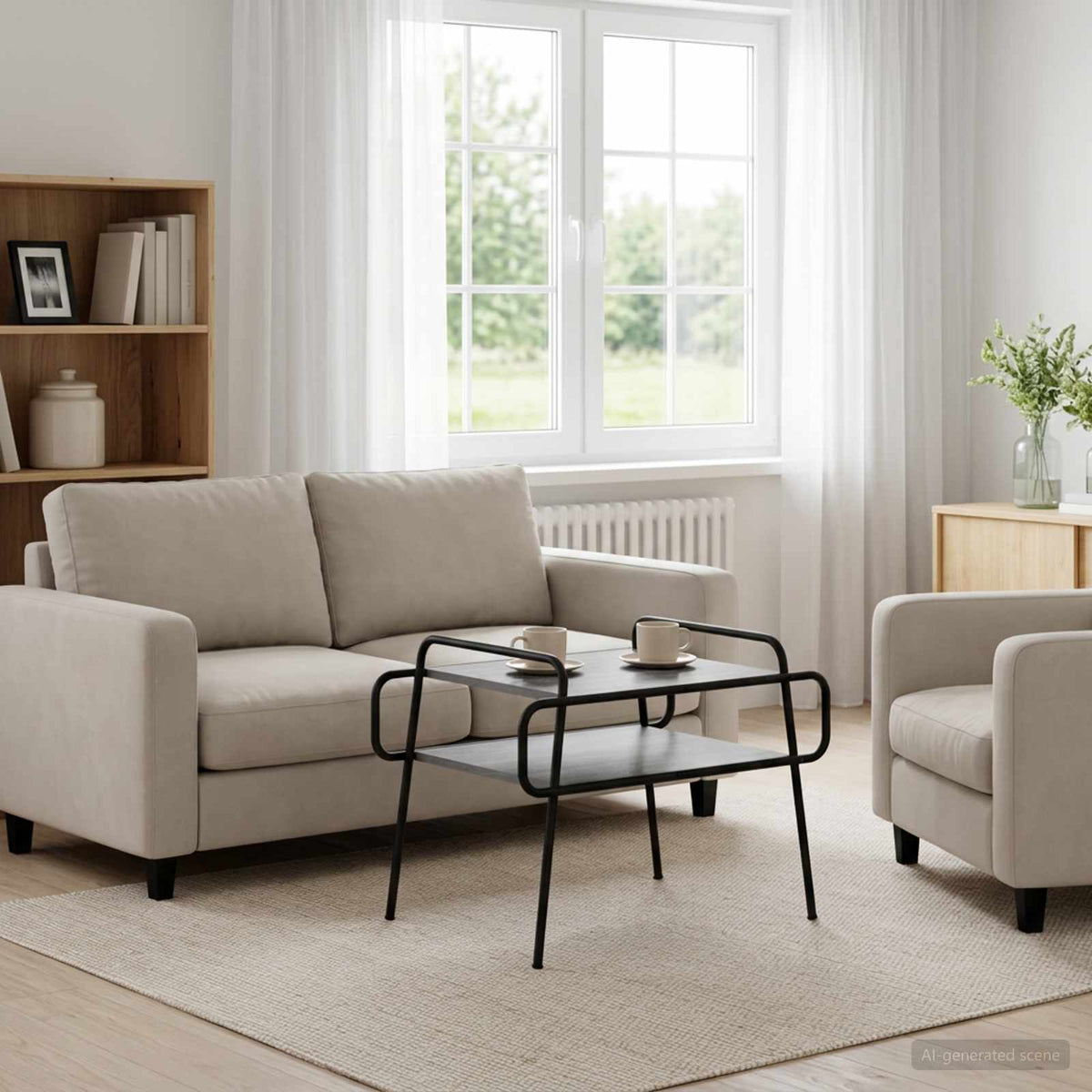 Stolić za kavu Siva Sonoma 70 x 50 x 51 cm Konstruirano drvo