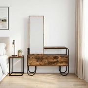 Toaletni stol s ladicama Dimljeni hrast 100 x 36,5 x 136 cm