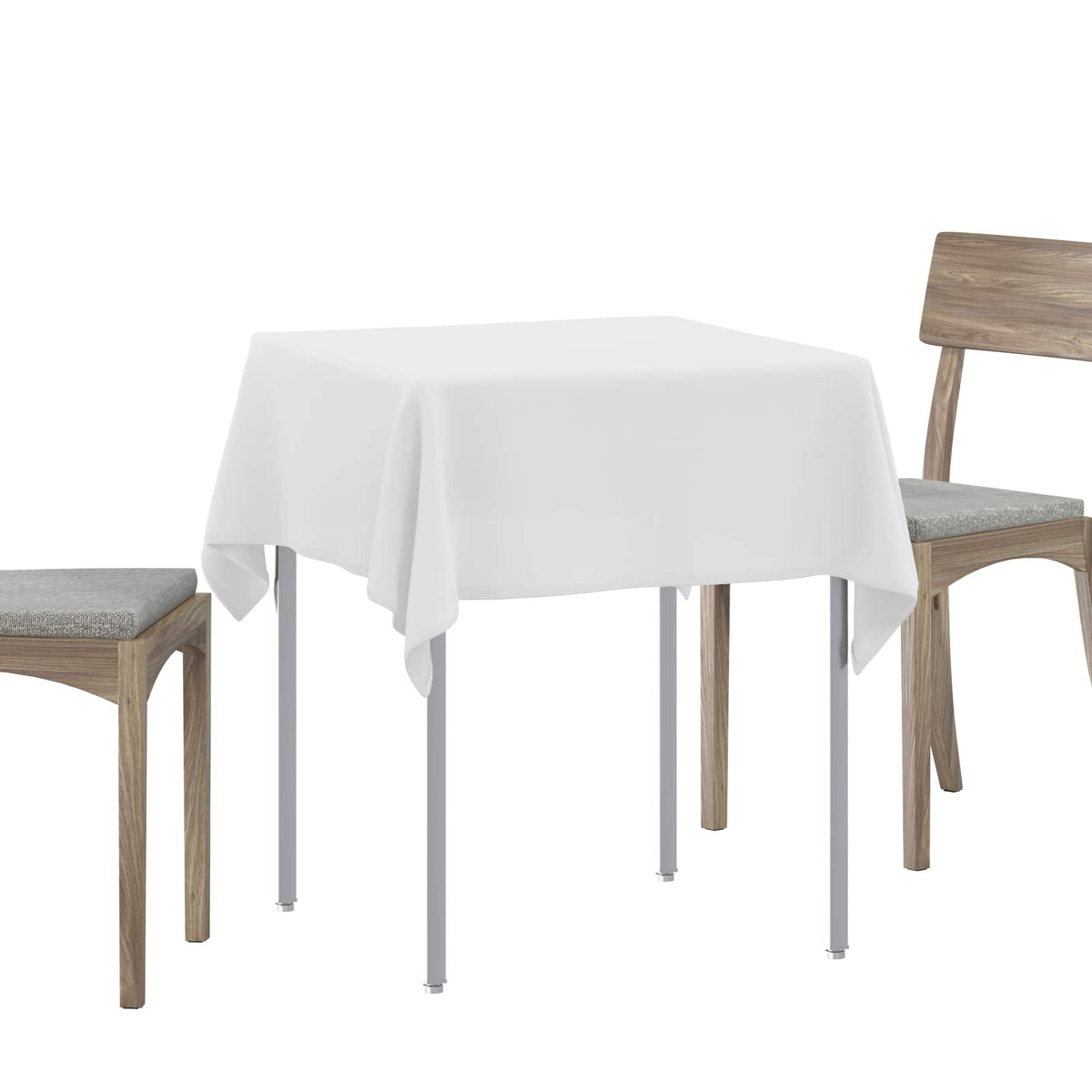 Tkanina za stol Četvrtasti Bijela 90 x 90 cm Poliester