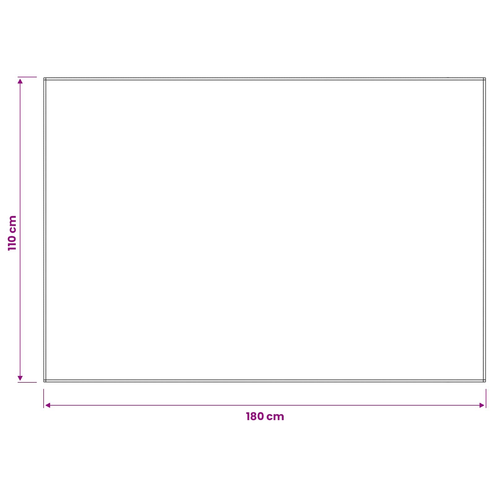 Tkanina za stol Pravokutni Vinska crvena 110 x 180 cm
