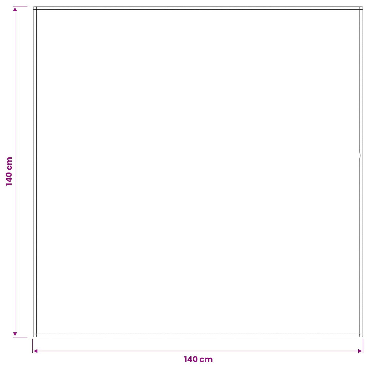 Tkanina za stol Četvrtasti Tamnozelena 140 x 140 cm