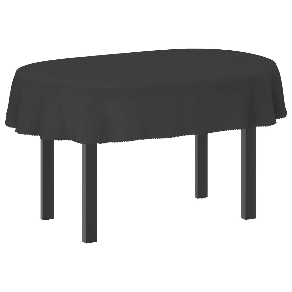 Tkanina za stol Ovalni Tamnosiva 130 x 180 cm