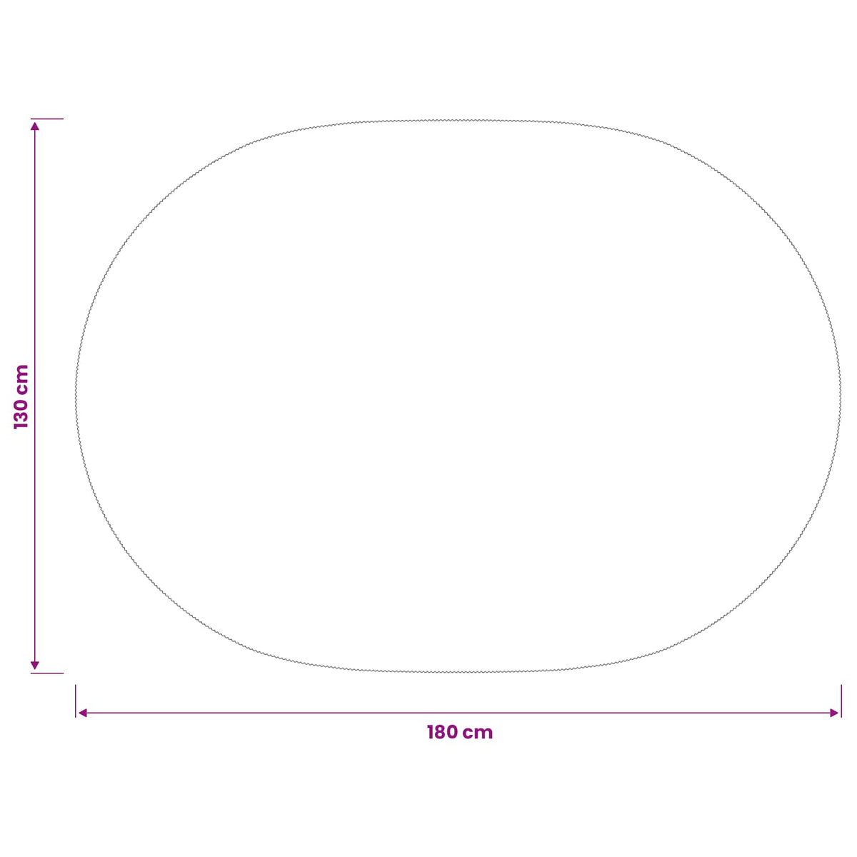 Tkanina za stol Ovalni Tamnosiva 130 x 180 cm