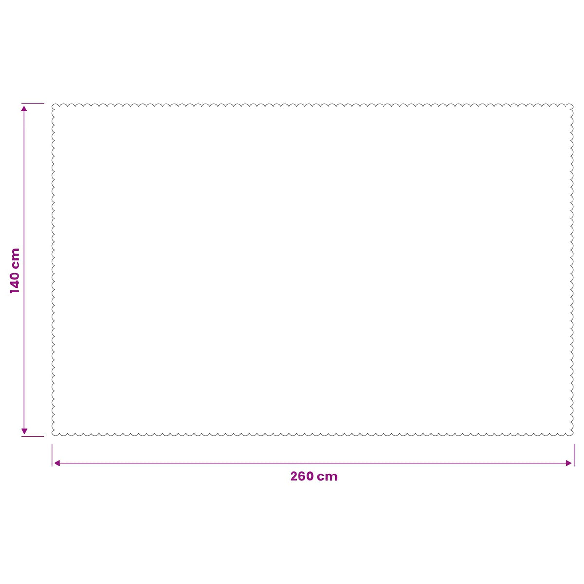 Tkanina za stol Pravokutni Tamnosiva 140 x 260 cm