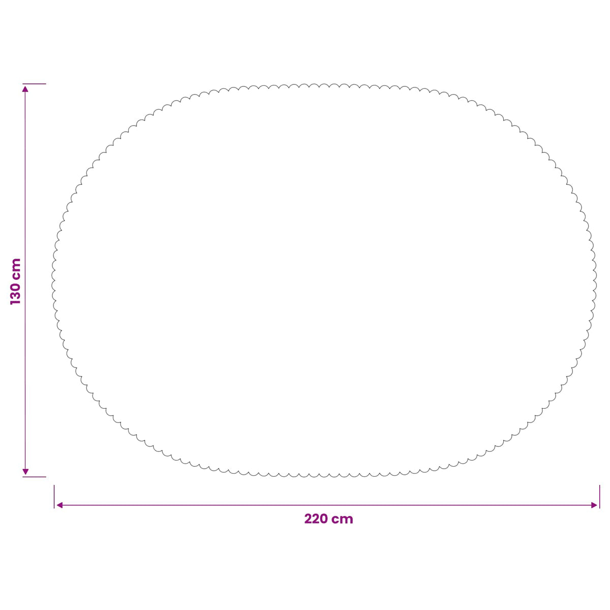 Tkanina za stol Ovalni Tamnozelena 130 x 220 cm