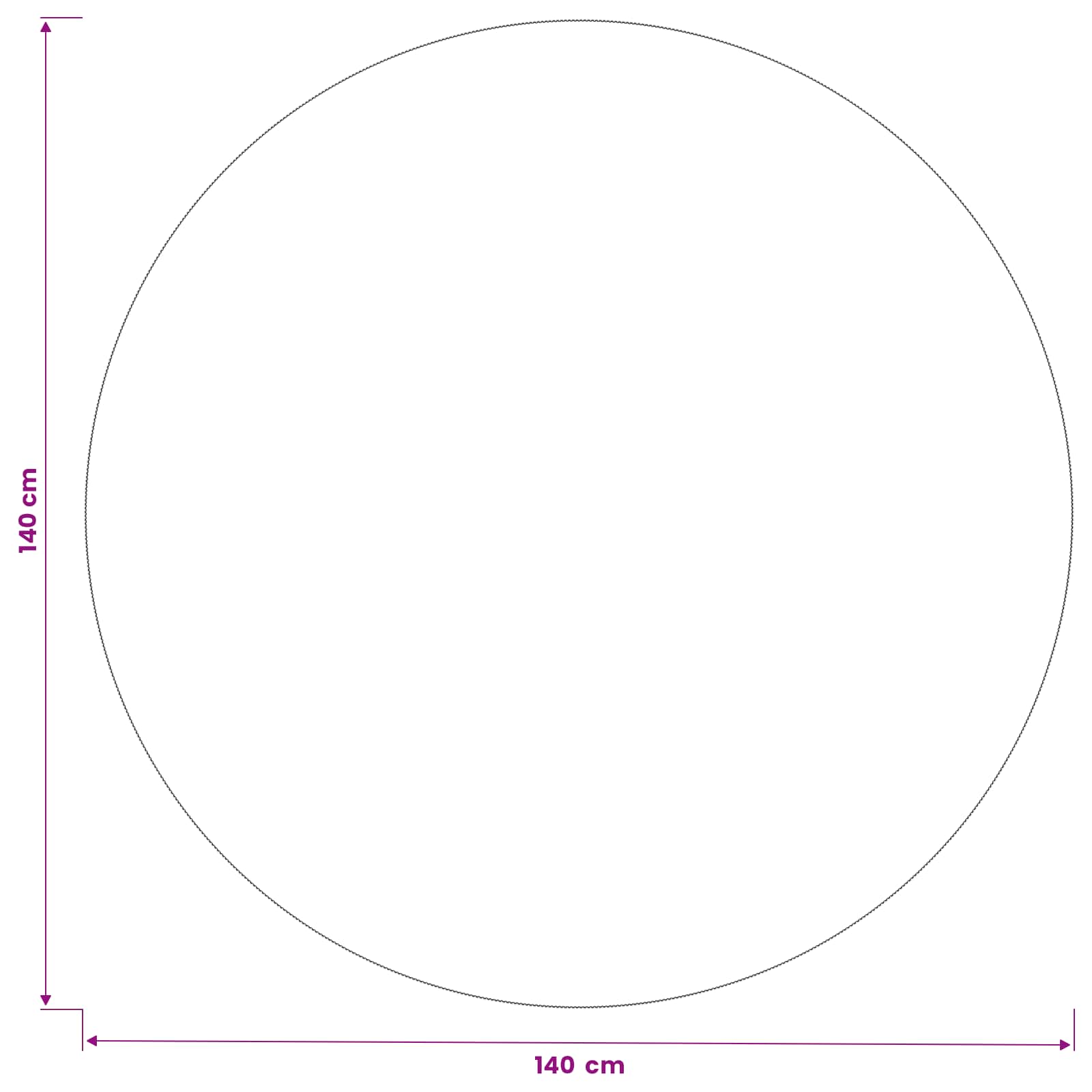 Tkanina za stol 5 kom. Kružni Krem bijela Ø 140 cm Poliester