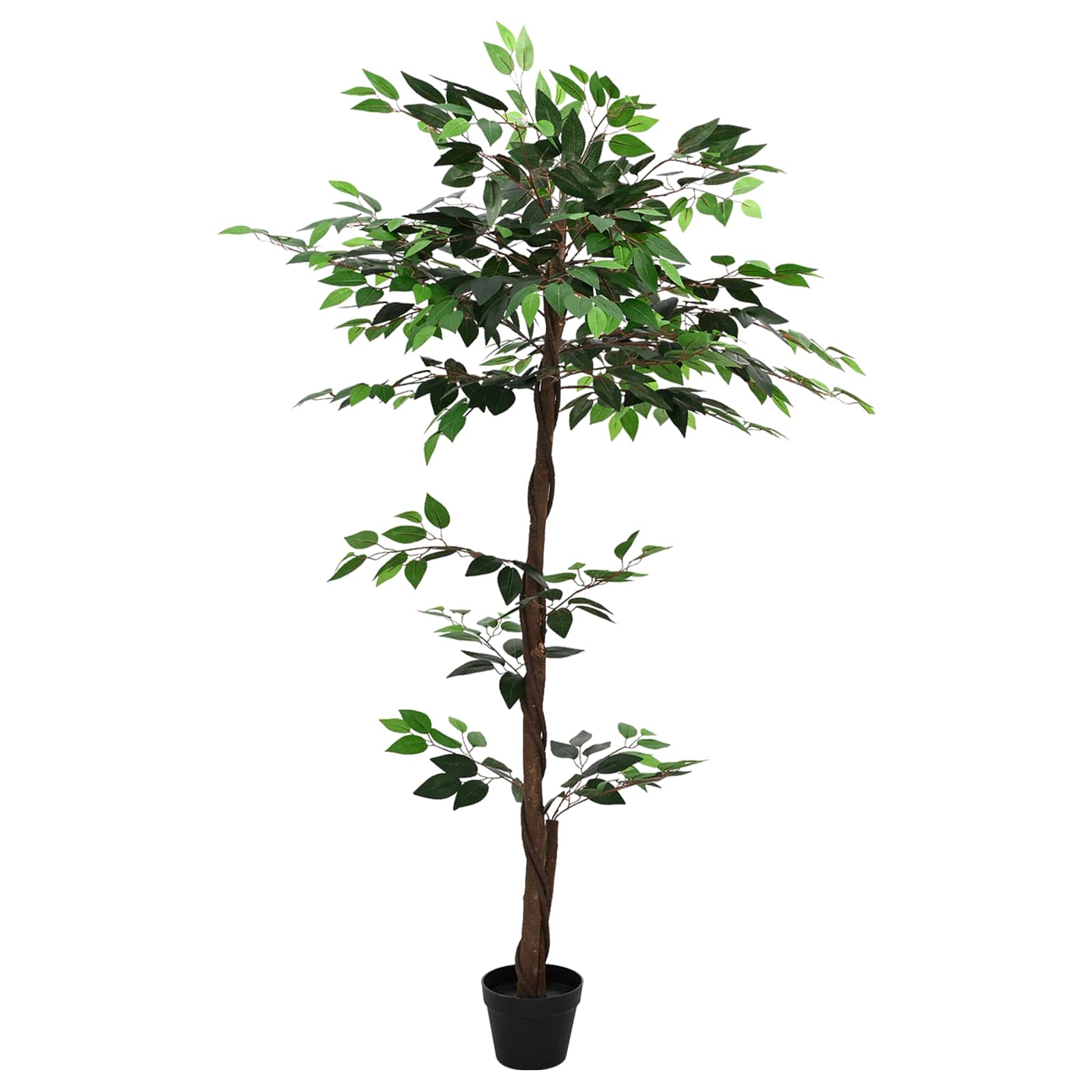 Umjetna ficus biljka Zelena 85 x 18 x 160 cm Tkanina i drvo