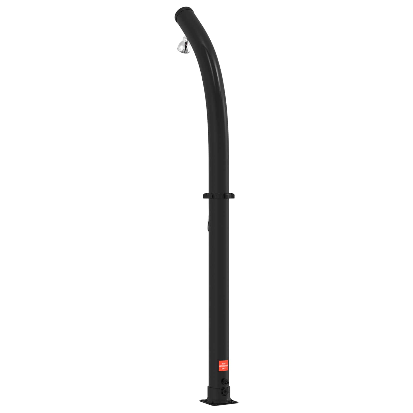 Solarni tuš s tušem glavom 20 l PVC, ABS, Legirani cink Crna