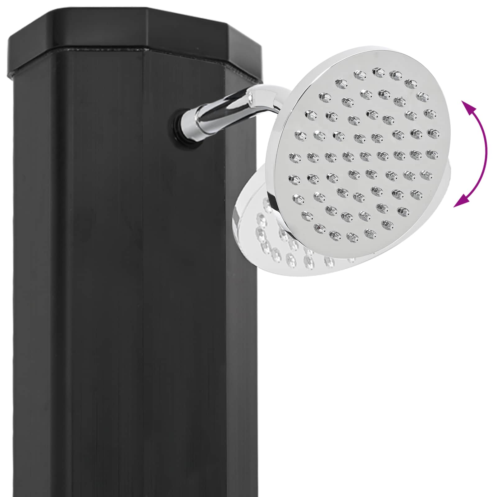 Solarni tuš s tušem i slavinom 40 l PVC, ABS, Legirani cink