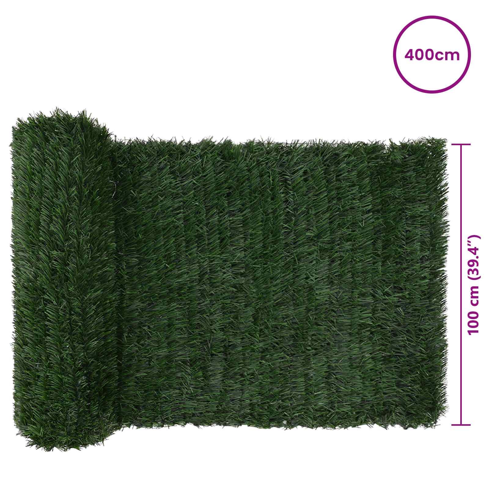 Umjetna ograda Tamnozelena 1 x 4 m PVC i čelik