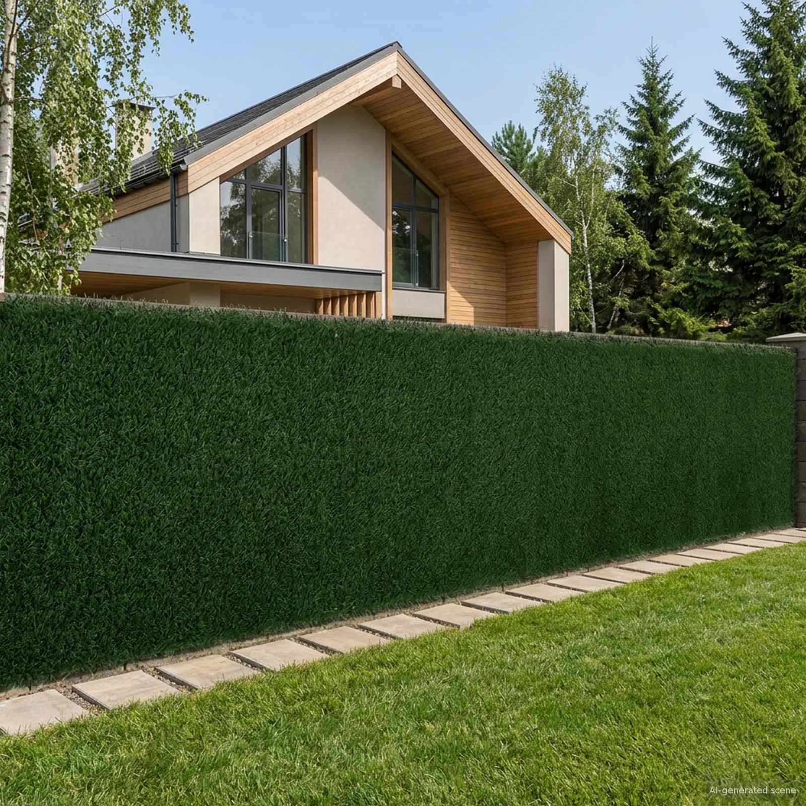 Umjetna ograda Tamnozelena 1,5 x 6 m PVC i čelik