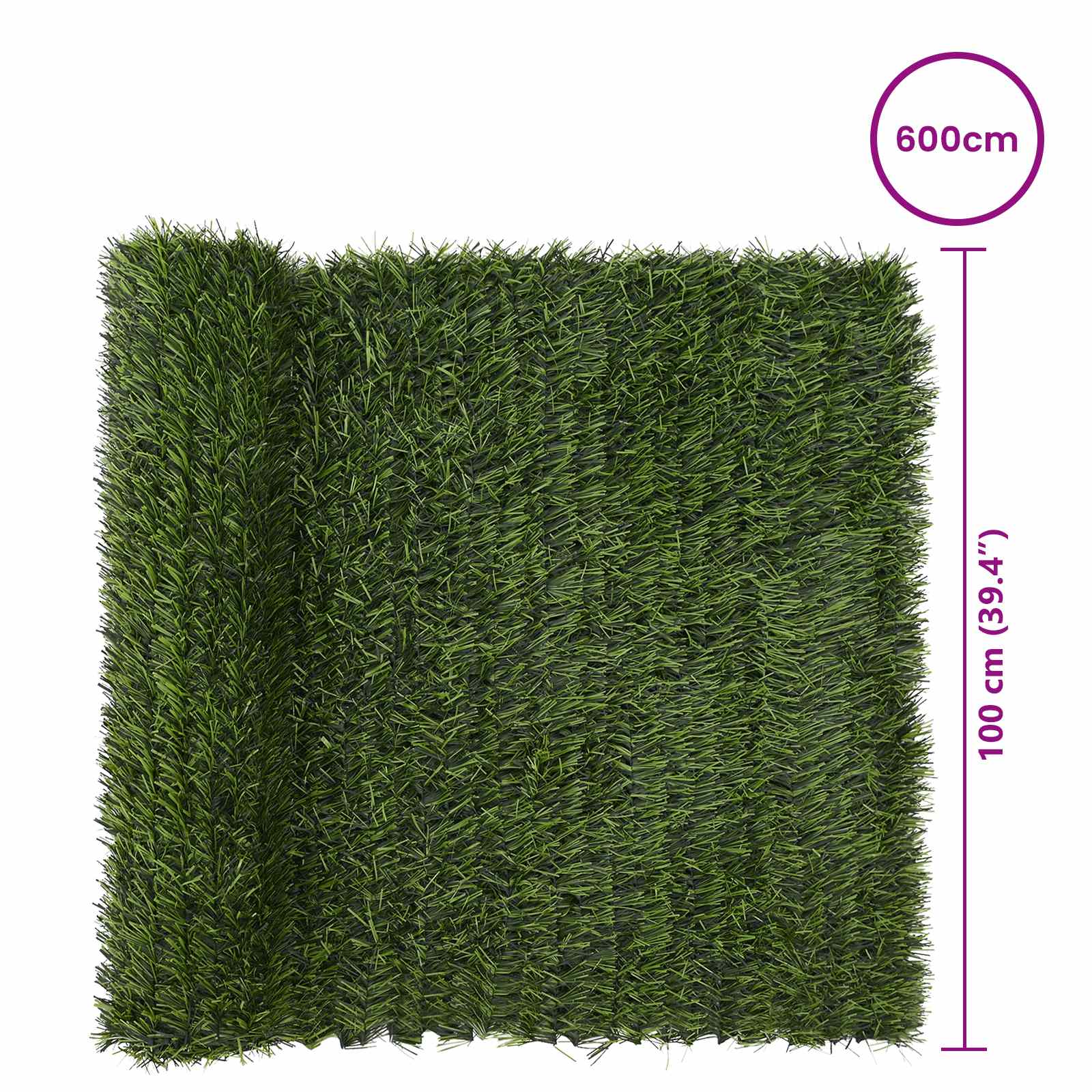 Umjetna ograda Svijetlo zelena 1 x 6 m PVC i čelik