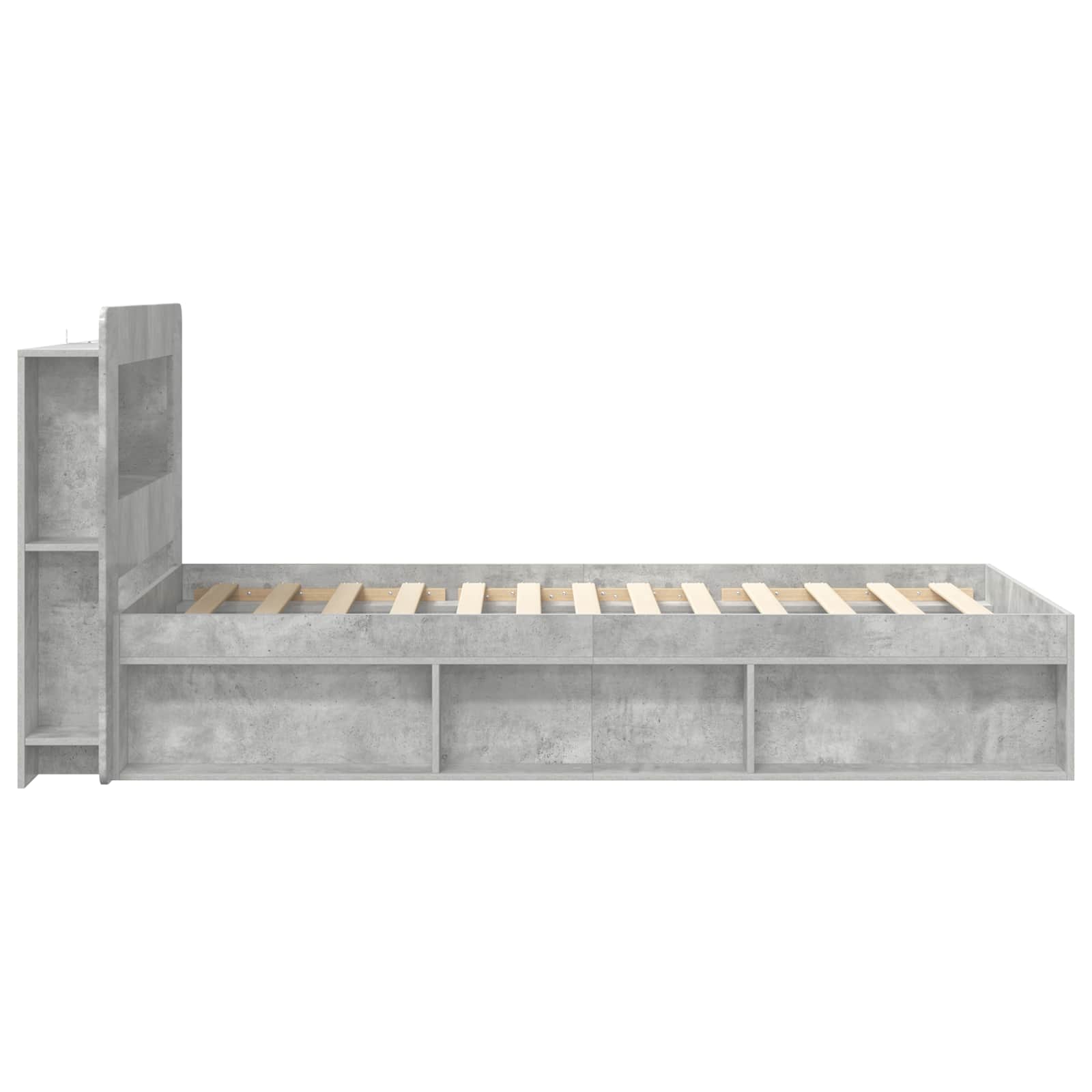 Okvir kreveta s pohranom Betonska siva 100 x 200 cm