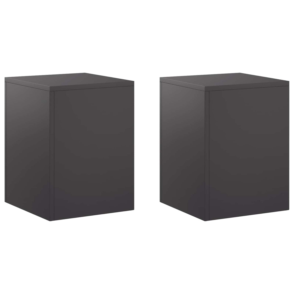 Stalak za biljke 2 pcs Crna 30 x 30 x 40 cm Čelik