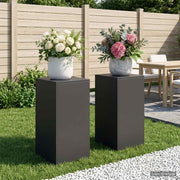 Stalak za biljke 2 pcs Crna 30 x 30 x 60 cm Čelik