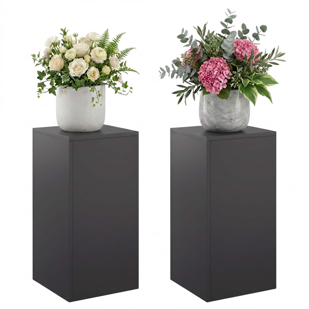 Stalak za biljke 2 pcs Crna 30 x 30 x 60 cm Čelik