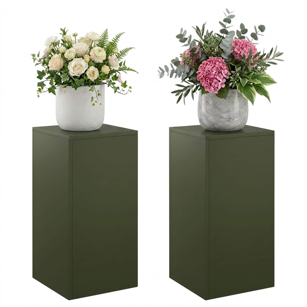 Stalak za biljke 2 pcs Maslinastozelena 30 x 30 x 60 cm Čelik