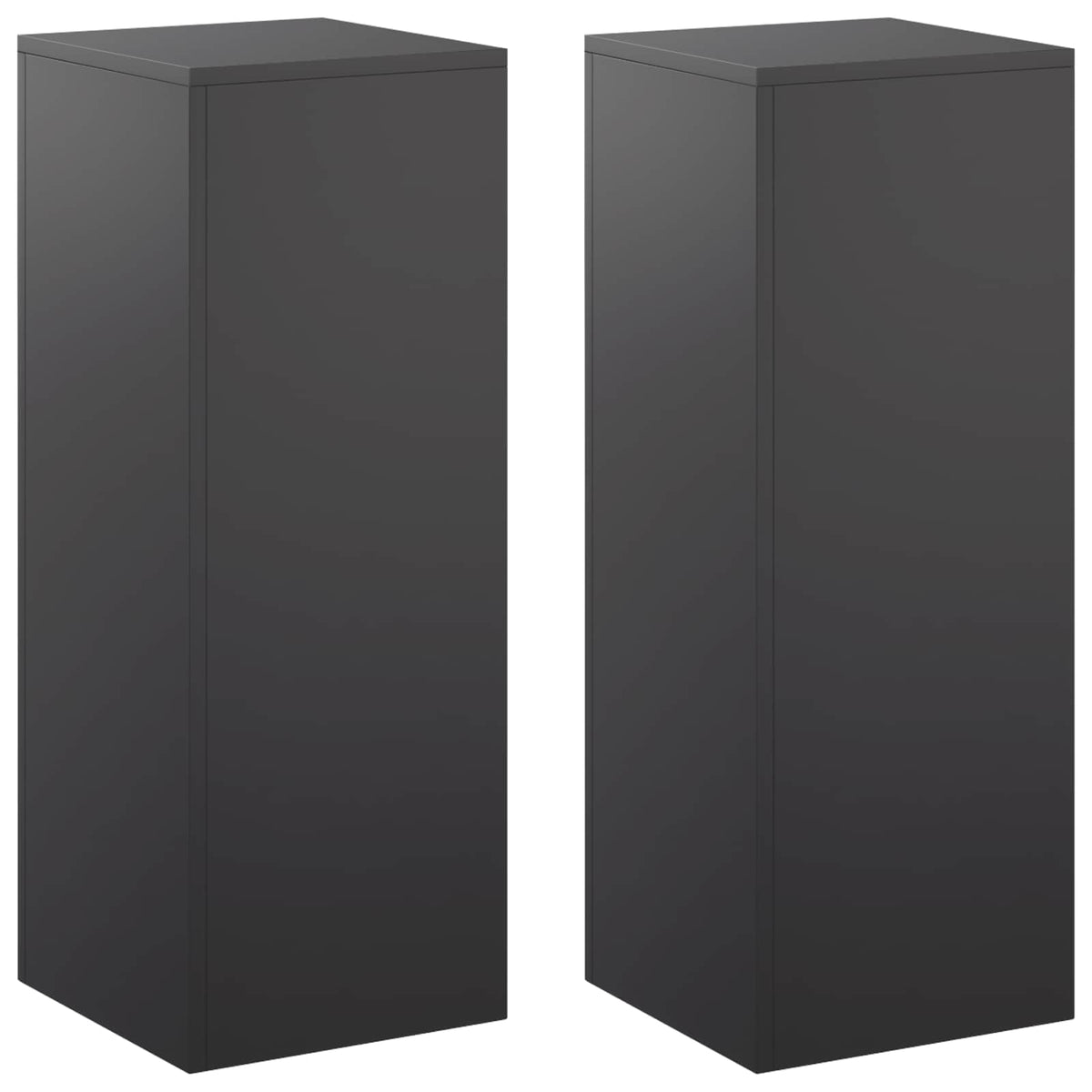Stalak za biljke 2 pcs Crna 30 x 30 x 80 cm Čelik