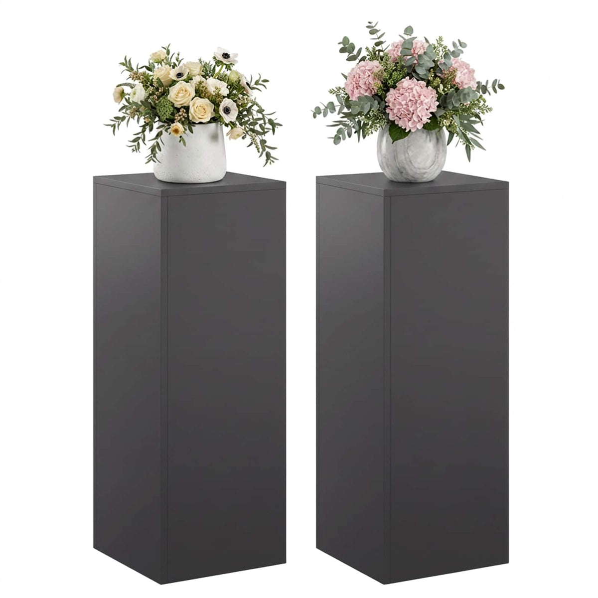Stalak za biljke 2 pcs Crna 30 x 30 x 80 cm Čelik