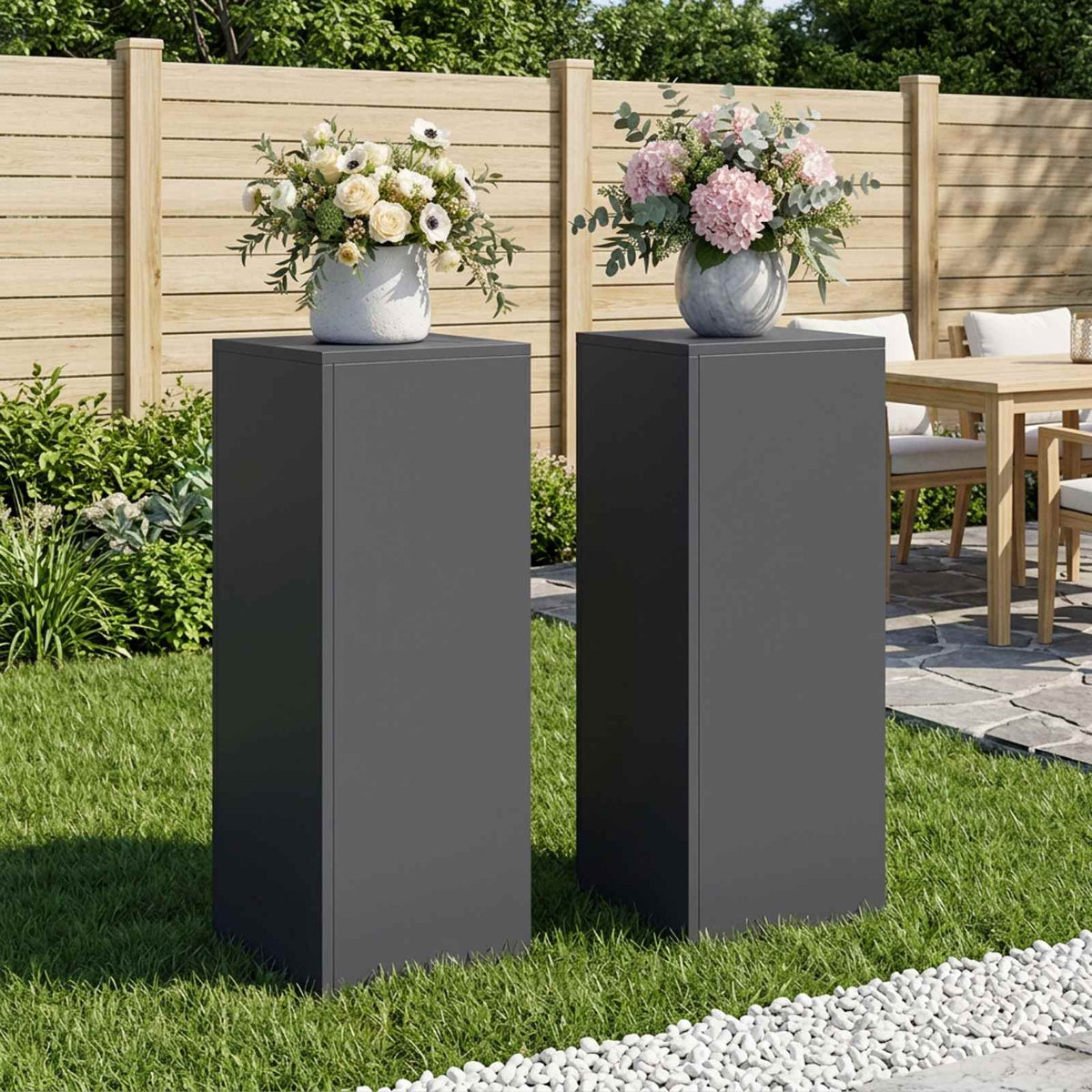 Stalak za biljke 2 pcs Antracit 30 x 30 x 80 cm Pocinčani čelik