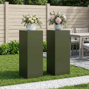 Stalak za biljke 2 pcs Maslinastozelena 30 x 30 x 80 cm Čelik