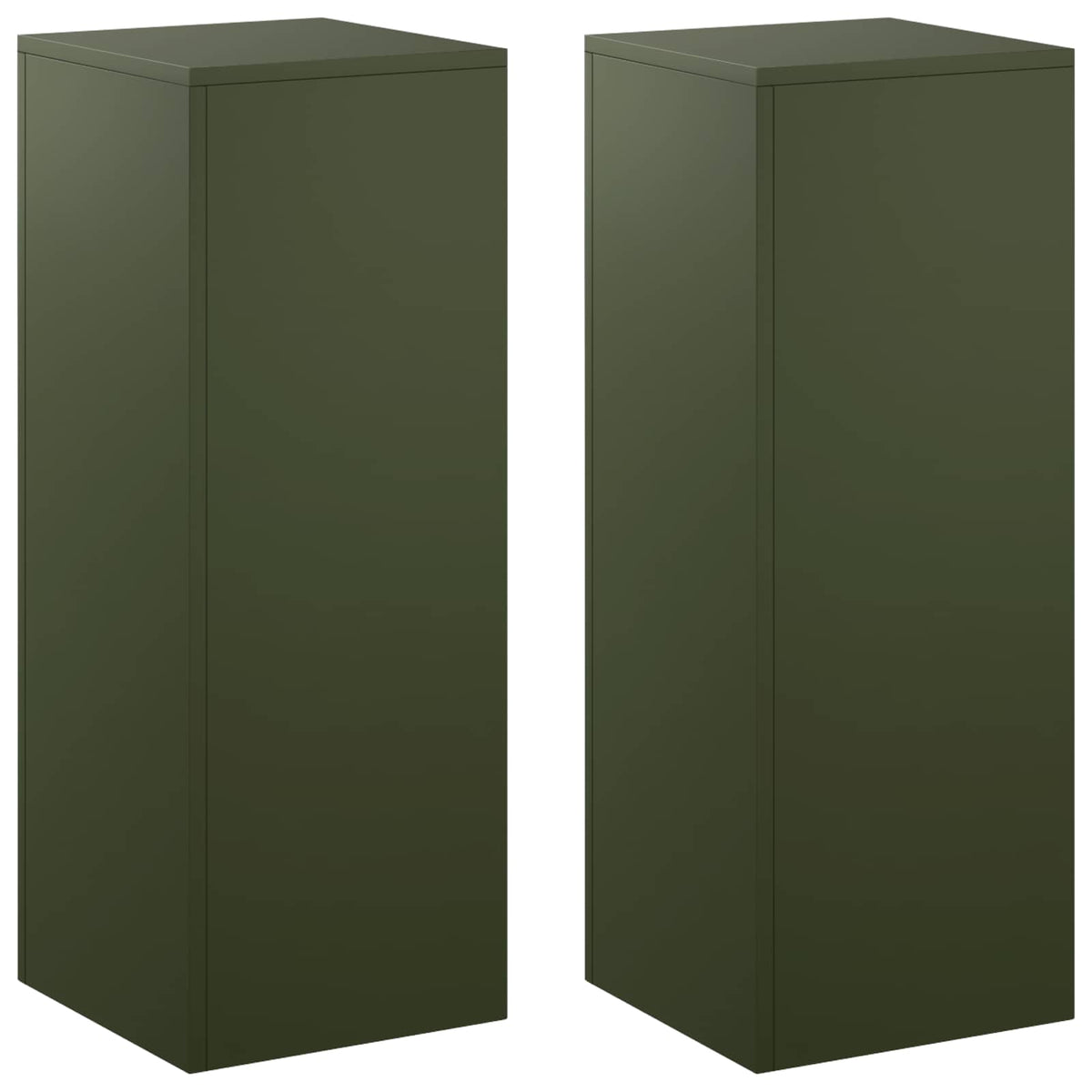 Stalak za biljke 2 pcs Maslinastozelena 30 x 30 x 80 cm Čelik