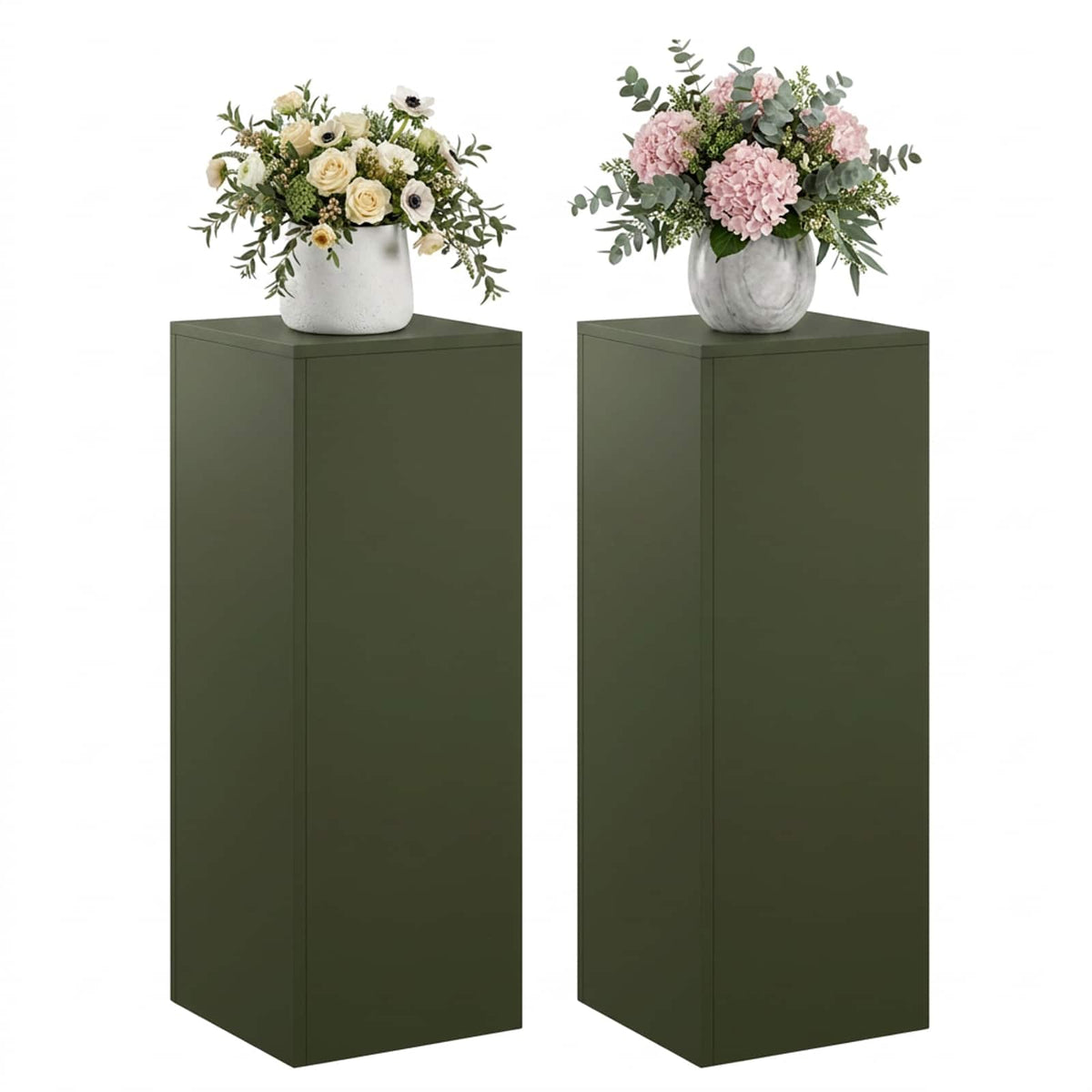 Stalak za biljke 2 pcs Maslinastozelena 30 x 30 x 80 cm Čelik