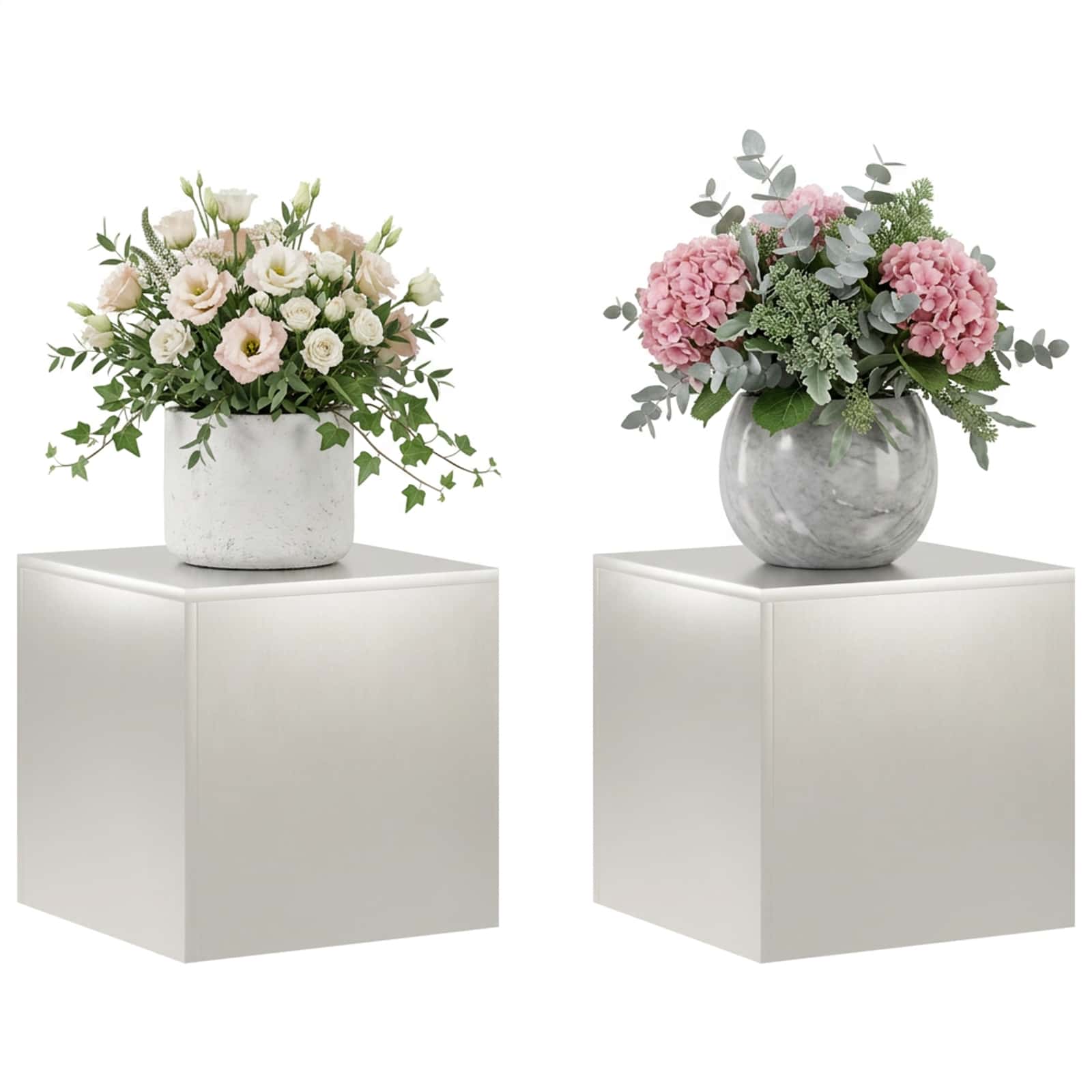 Stalak za biljke 2 pcs Srebrna 40 x 40 x 40 cm Čelik