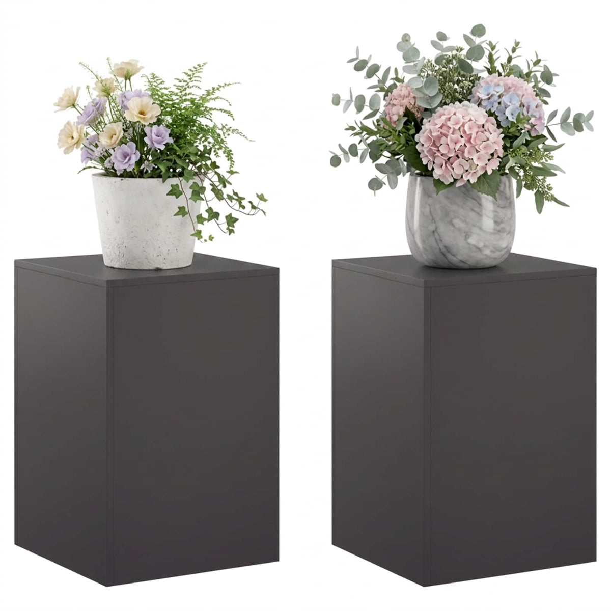 Stalak za biljke 2 pcs Crna 40 x 40 x 60 cm Čelik
