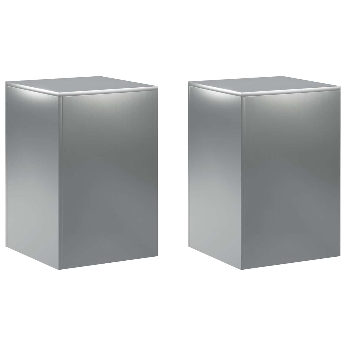Stalak za biljke 2 pcs Srebrna 40 x 40 x 60 cm Nehrđajući čelik