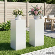Stalak za biljke 2 pcs Bijela 40 x 40 x 100 cm Čelik