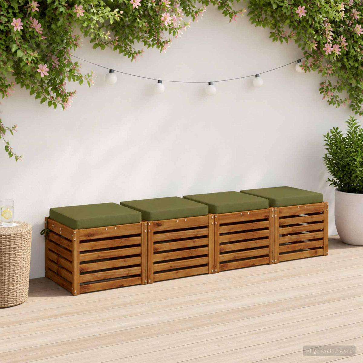 Jastučići za sjedalo od 4 dijela SOEST 4 kom. 100% poliester
