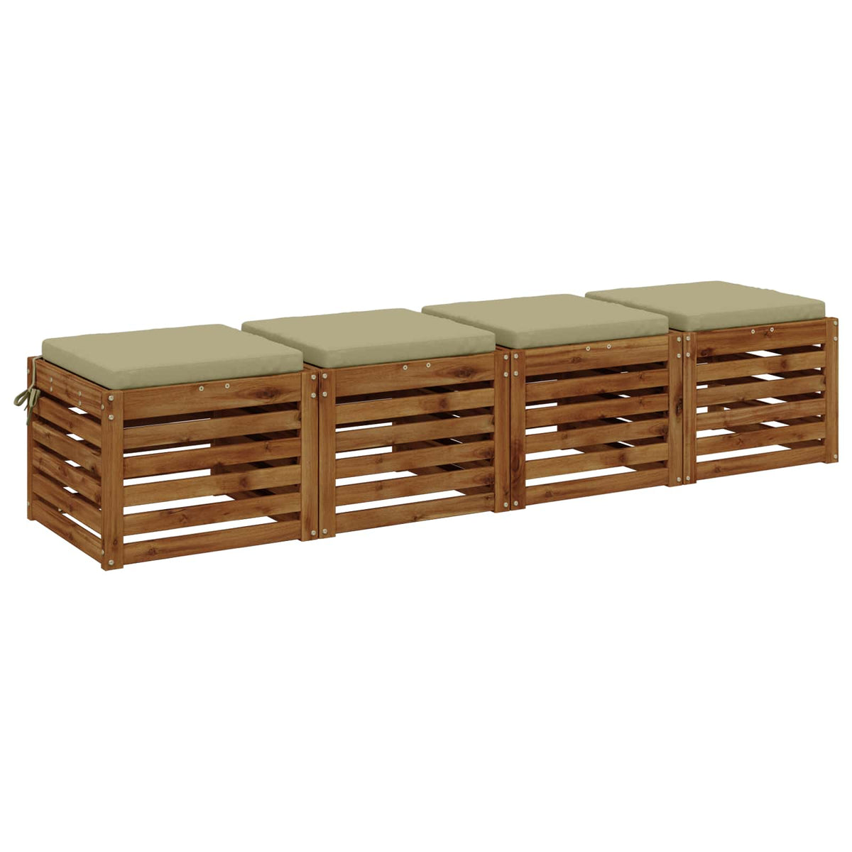 Jastučići za sjedalo od 4 dijela SOEST 4 kom. 100% poliester