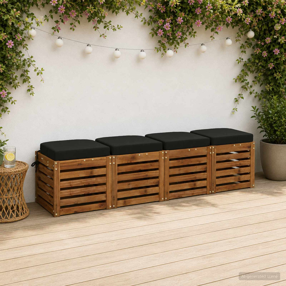 Set jastučića od 4 komada SOEST 4 pcs 100% poliester Crna