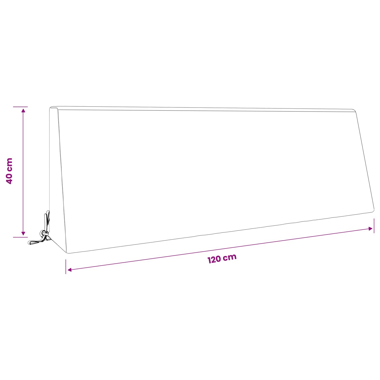Jastuk za naslon SOEST 100% poliester Antracit 120 x 20 x 40 cm