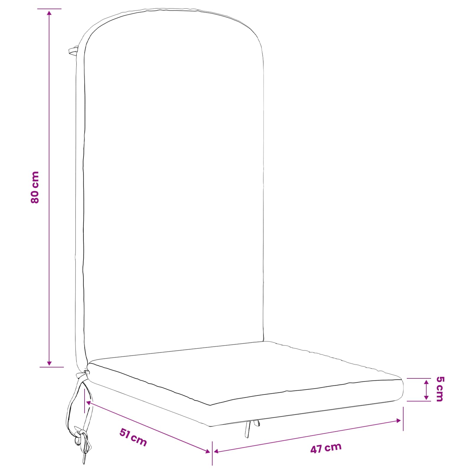 Jastuk za sunčanje GEMERT 100% poliester Krem 47 x 131 x 5 cm