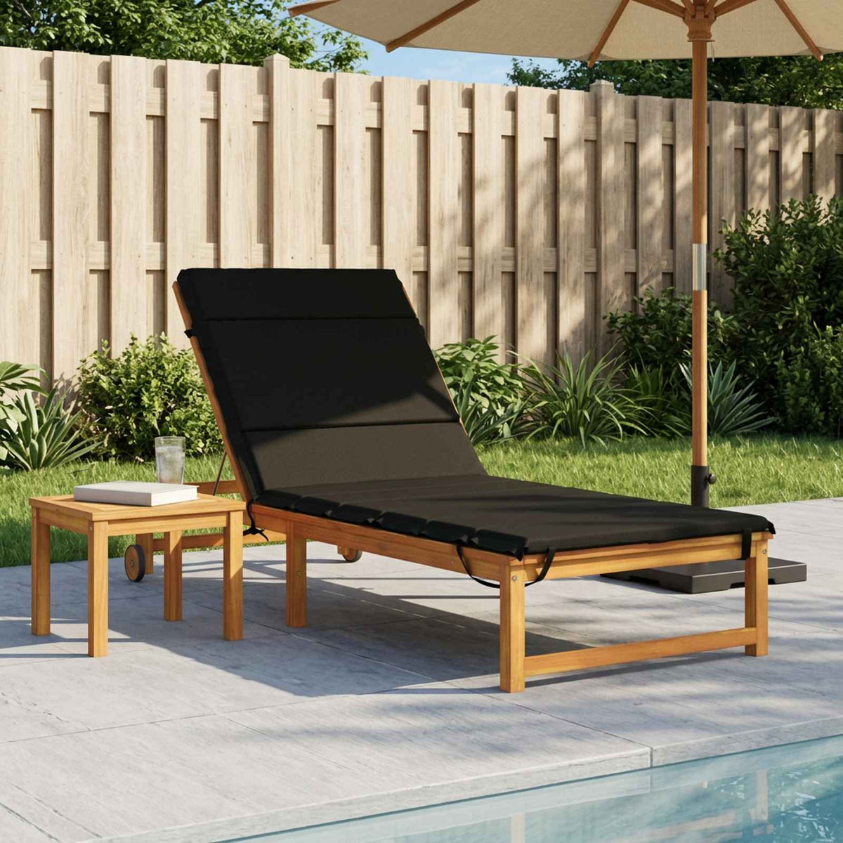 Jastučić za ležaljku GEMERT 100% poliester Crna 200 x 80 x 3 cm