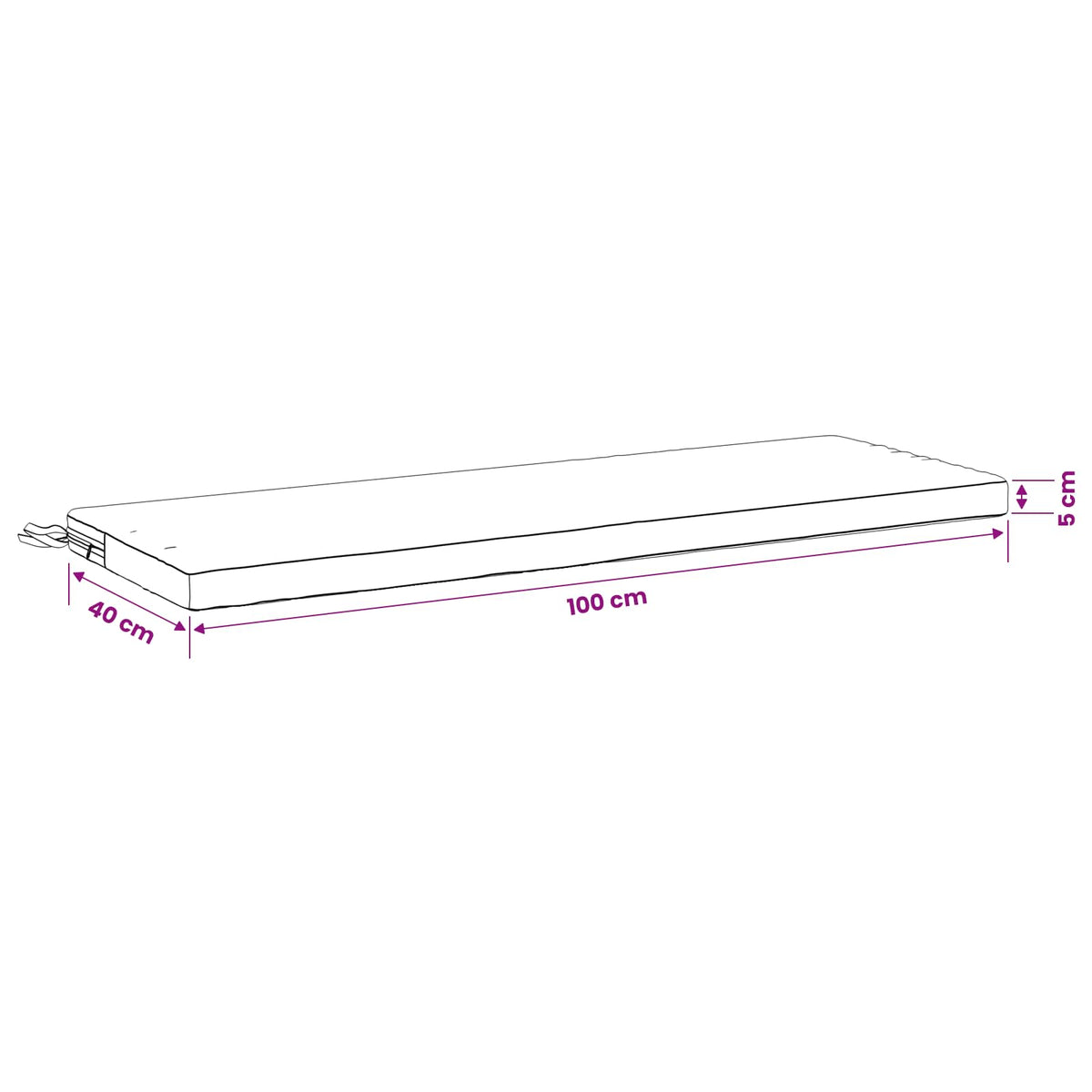 Jastučić za klupu SOEST 100% poliester Krem 100 x 40 x 5 cm
