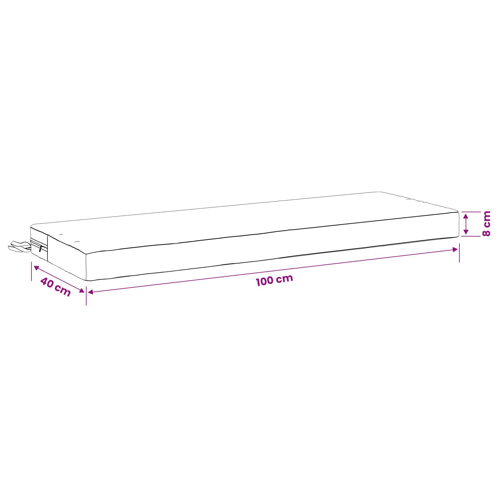 Jastučić za klupu SOEST 100% poliester Crvena 100 x 40 x 8 cm