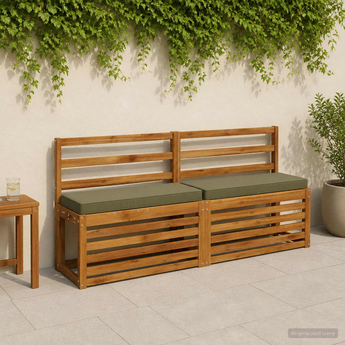 Jastučići za klupe - 2 dijela VUGHT 2 pcs 100% poliester