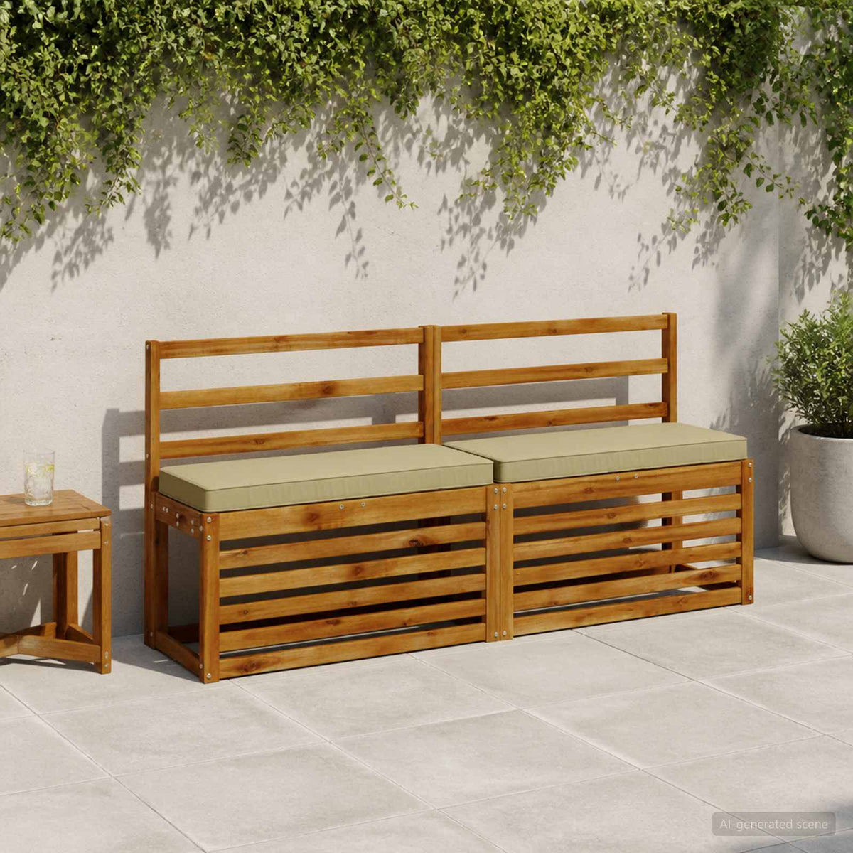 Jastučići za klupe - 2 dijela VUGHT 2 pcs 100% poliester